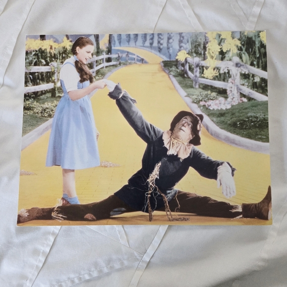 Vintage 1989 Wizard of Oz Dorothy & the Scarecrow Yellow Brick Road Poster
